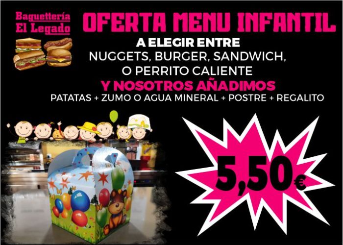 MENÚ INFANTIL EL LEGADO