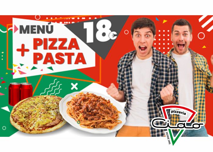 OFERTAS MENÚ PIZZA PASTA CIAO Promoción Pizza y Pasta en Dos Hermanas