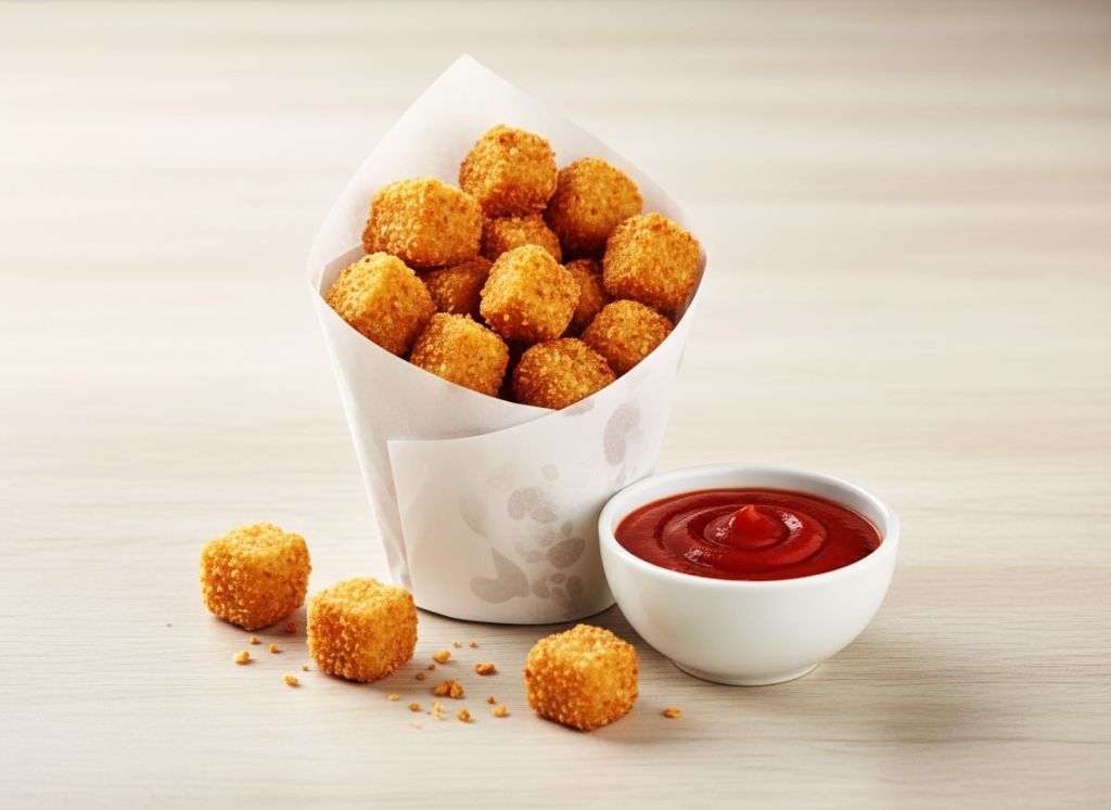 Pop-Corn crujiente de merluza fresca menú infantil sano